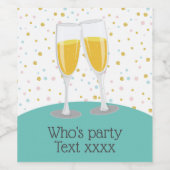 ワイきらめくンブランチとバブリー応援誕生日 ワインラベル (シングルラベル)