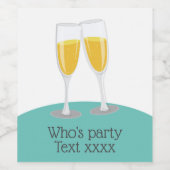 ワイきらめくンブランチとバブリー応援誕生日 ワインラベル (シングルラベル)