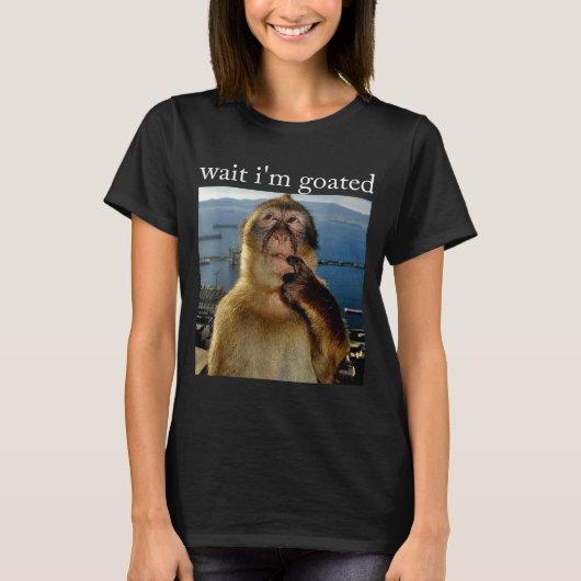 ワイってヤバすぎる?おもしろ猿の思考ミーム Brainro Tシャツ (正面)