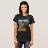 ワイってヤバすぎる?おもしろ猿の思考ミーム Brainro Tシャツ (正面フル)