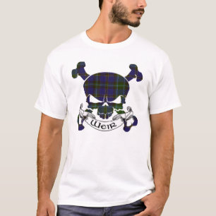 ワイアタータンチェックスカル Tシャツ