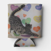 ワイアットの愛ハート – 猫/キッテンクーラーボックス 缶クーラー (正面)