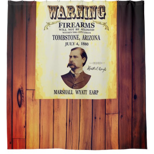 ワイアットアープマーシャル👮♂️ガンファイターローマン シャワーカーテン (正面)