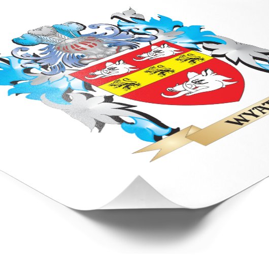 ワイアットコートオブアームズ – 家紋 フォトプリント (角)