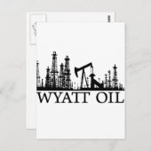 ワイアット油/ブラックロゴ ポストカード (正面/裏面)