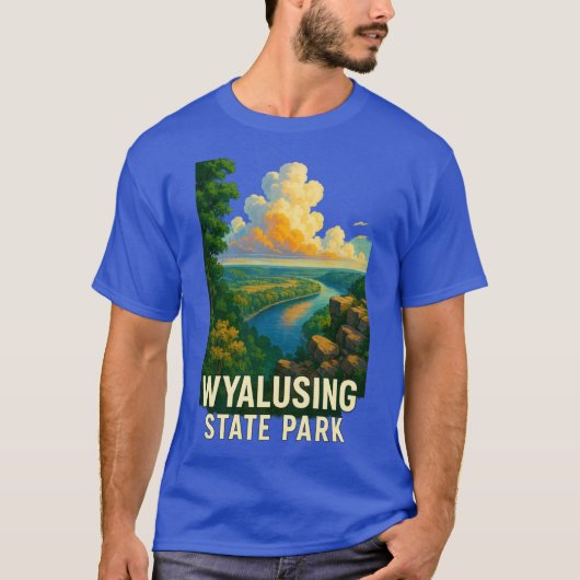ワイアラシング州立公園の景観の断崖 ドリフトレス地域 Tシャツ (正面)