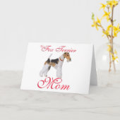 ワイアーフォックステリア 母の日 カード (黄色い花)