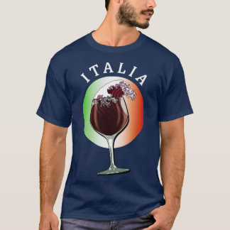 ワイイタリアンンとイタリア国旗 Tシャツ