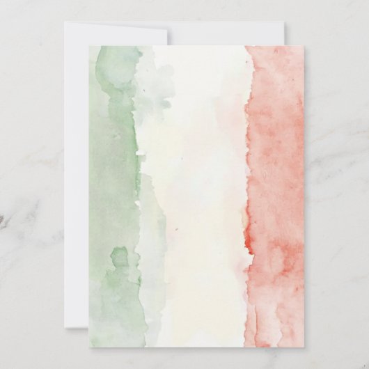 ワイイタリアンンオリーブイタリアブライダルシャワー 招待状 (裏面)