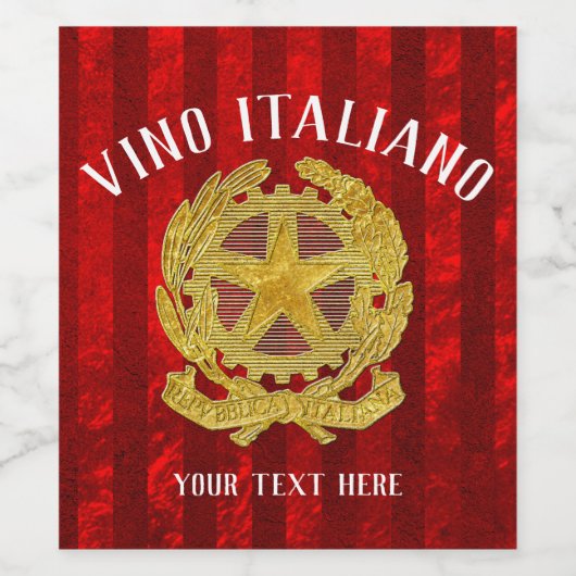 ワイイタリアンンラベル ワインラベル (シングルラベル)