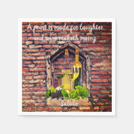 ワイイタリアンン引用文オン紙パーティーナプキンス スタンダードカクテルナプキン