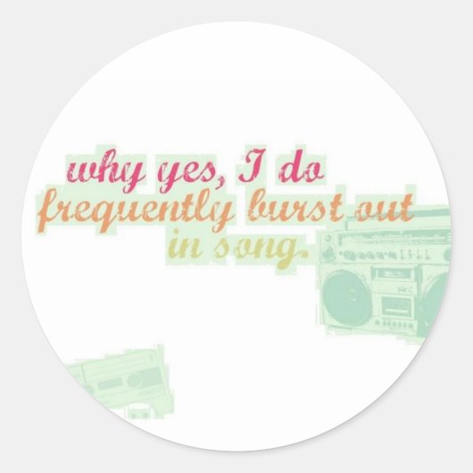 ワイイドフボワステッカー! ラウンドシール (正面)