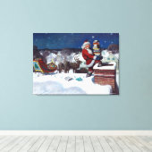 ワイエスによる書籍のアームロードを提供するサンタ キャンバスプリント (インサイチュ (ウッドフロア))