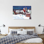 ワイエスによる書籍のアームロードを提供するサンタ キャンバスプリント (インサイチュ (寝室))