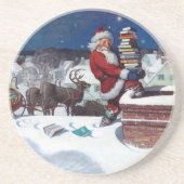 ワイエスによる書籍のアームロードを提供するサンタ コースター (正面)