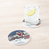 ワイエスによる書籍のアームロードを提供するサンタ コースター (側面)