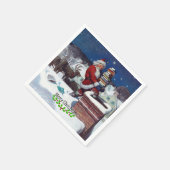ワイエスによる書籍のアームロードを提供するサンタ スタンダードカクテルナプキン (角)