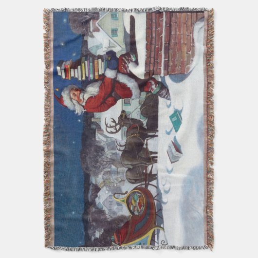 ワイエスによる書籍のアームロードを提供するサンタ スローブランケット (正面縦)