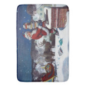 ワイエスによる書籍のアームロードを提供するサンタ バスマット (正面縦)