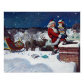 ワイエスによる書籍のアームロードを提供するサンタ ポスター (正面)