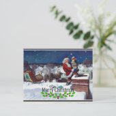 ワイエスによる書籍のアームロードを提供するサンタ ポストカード (スタンド正面)