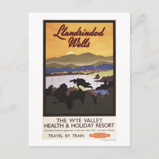 ワイエバレーリゾートブリティッシュレールポスター ポストカード (正面)