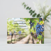 ワイエレガントンとブドウ園のつる植物の結婚カード 招待状 (スタンド正面)
