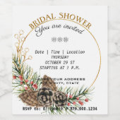 ワイエレガントンのブライダルシャワーラベル。 ワインラベル (シングルラベル)