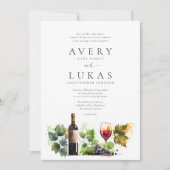 ワイエレガントンをテーマにした水フォーマル色結婚の 招待状 (正面)