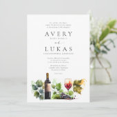 ワイエレガントンをテーマにした水フォーマル色結婚の 招待状 (スタンド正面)