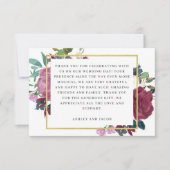 ワイエレガントンガーデン結婚フローラ サンキューカード (正面)