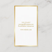 ワイエレガントングラスフェイク金ゴールド縁ど 名刺 (裏面)
