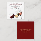 ワイエレガントングラスブルガンディホワイトブドウ園ワイナリー スクエア名刺 (正面/裏面)