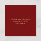 ワイエレガントングラスブルガンディホワイトブドウ園ワイナリー スクエア名刺 (裏面)