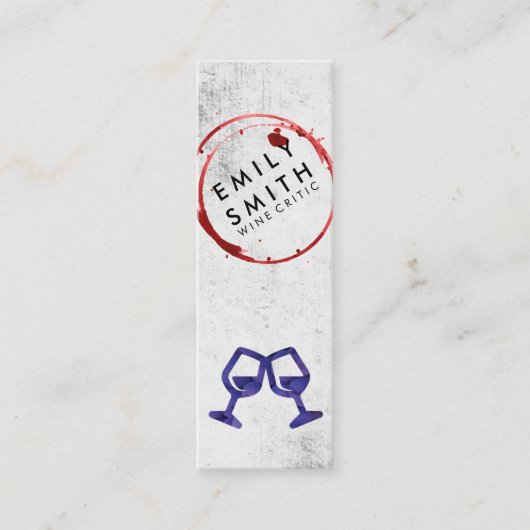 ワイエレガントングラス素朴 | トースト | ワイン染色 スキニー名刺 (正面)