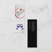 ワイエレガントングラス素朴 | トースト | ワイン染色 スキニー名刺 (正面/裏面)