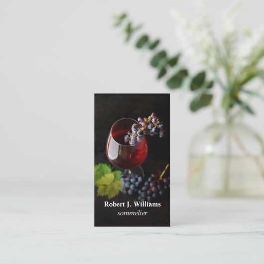 ワイエレガントングラス葡萄ソムリエールプロフェッショナル 名刺 (スタンド正面)