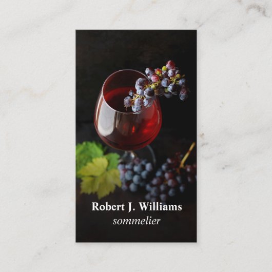 ワイエレガントングラス葡萄ソムリエールプロフェッショナル 名刺 (正面)