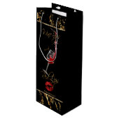 ワイエレガントンシップと赤い唇 – ありがとう ワインギフトバッグ (正面アングル)