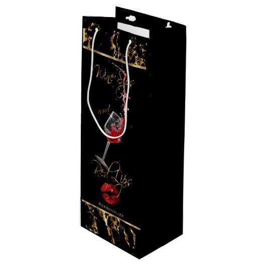 ワイエレガントンシップと赤い唇 – ありがとう ワインギフトバッグ (正面アングル)