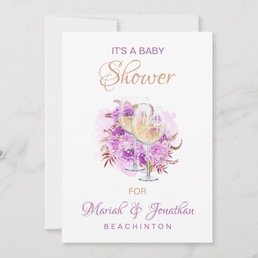 *~*ワイエレガントンチーズベビーシャワー 招待状 (正面)