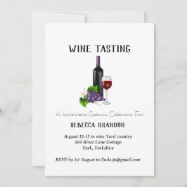 ワイエレガントンパーソナライズされたテイスティング週末 招待状