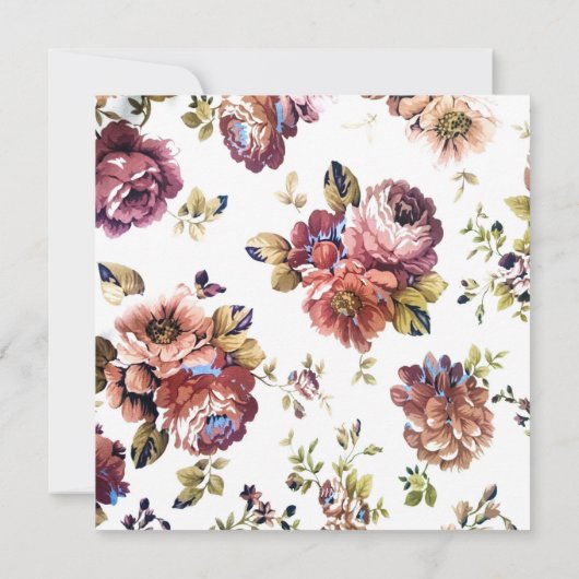 ワイエレガントンフローラテーマブライダルシャワー 招待状 (裏面)