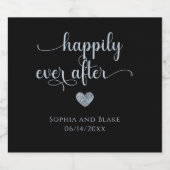 ワイエレガントンボトルLの後の楽しきらめくい スパークリングワインラベル (シングルラベル)