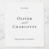 ワイエレガントンラベル結婚- s ワインラベル (シングルラベル)