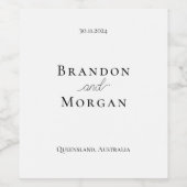 ワイエレガントンラベル結婚- s ワインラベル (シングルラベル)