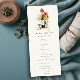 ワイエレガントンレッドイエローフローラ結婚式 プログラム