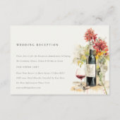 ワイエレガントンレッドイエローフローラ結婚披露宴 エンクロージャーカード (正面)