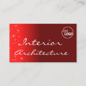 ワイエレガントンレッドグリッタースター、ロゴと写真 名刺 (正面)