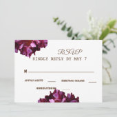 ワイエレガントンレッドフォトウェディングRSVP 招待状 (スタンド正面)